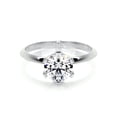 thumbnail image 1 of Alor Jewel Round Cut Brilliant 1.8 Ct Moissanite Ring For Women's - Wedding Ring - 14K White Gold Plated Ring for Her - Solitaire Moissanite Ring for Women's - Stone Moissanite Ring for Women's, 1 of 3