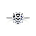 thumbnail image 1 of Alor Jewel Round Cut Brilliant 2.1 Ct Moissanite Ring For Women's - 14K White Gold Plated Ring - Solitaire with Accent Moissanite Ring - Eternity Band Moissanite Ring for Women's - Gift for Women's, 1 of 3