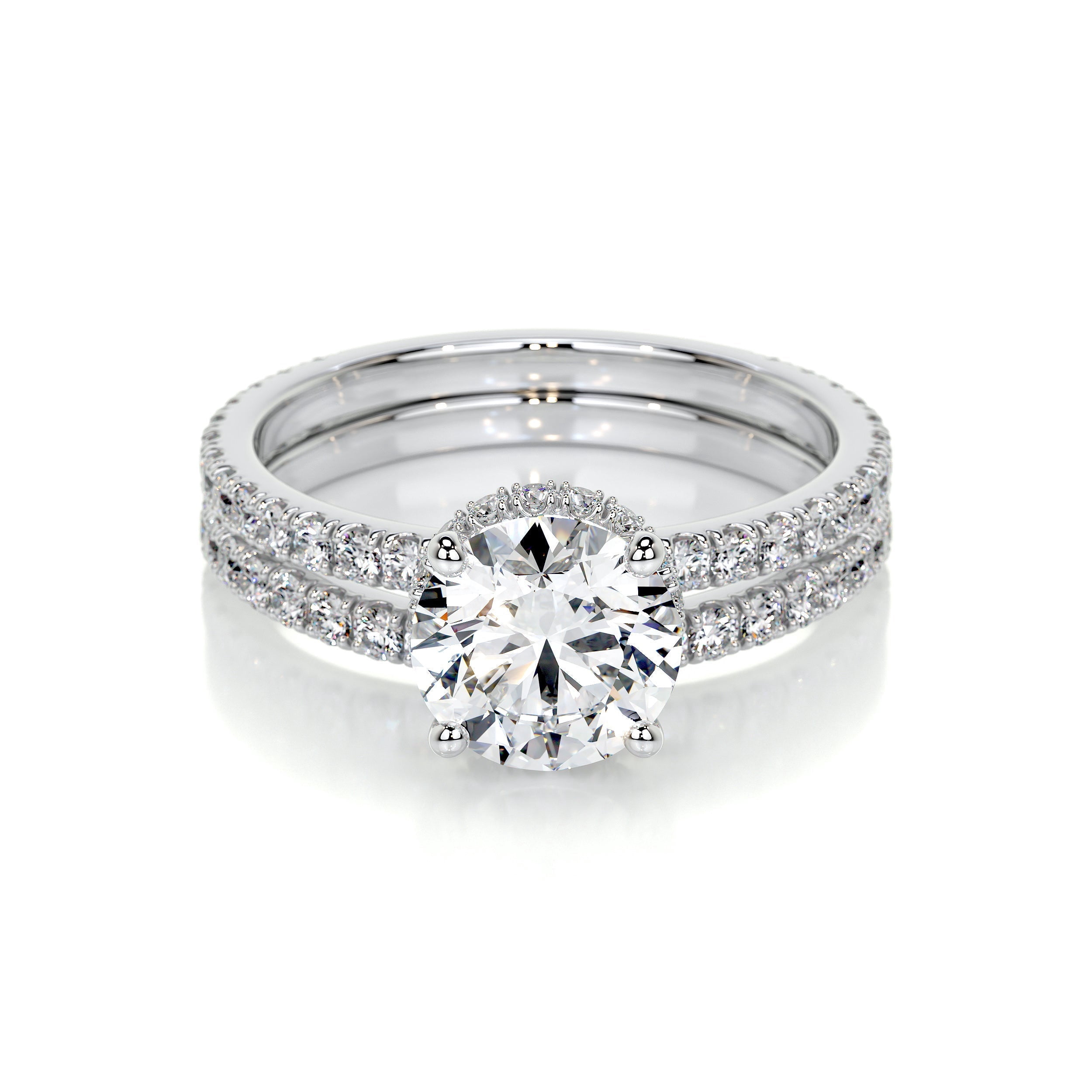 Alor Jewel Timeless Hidden Halo Round Cut Eternity Band Ring for Her ...