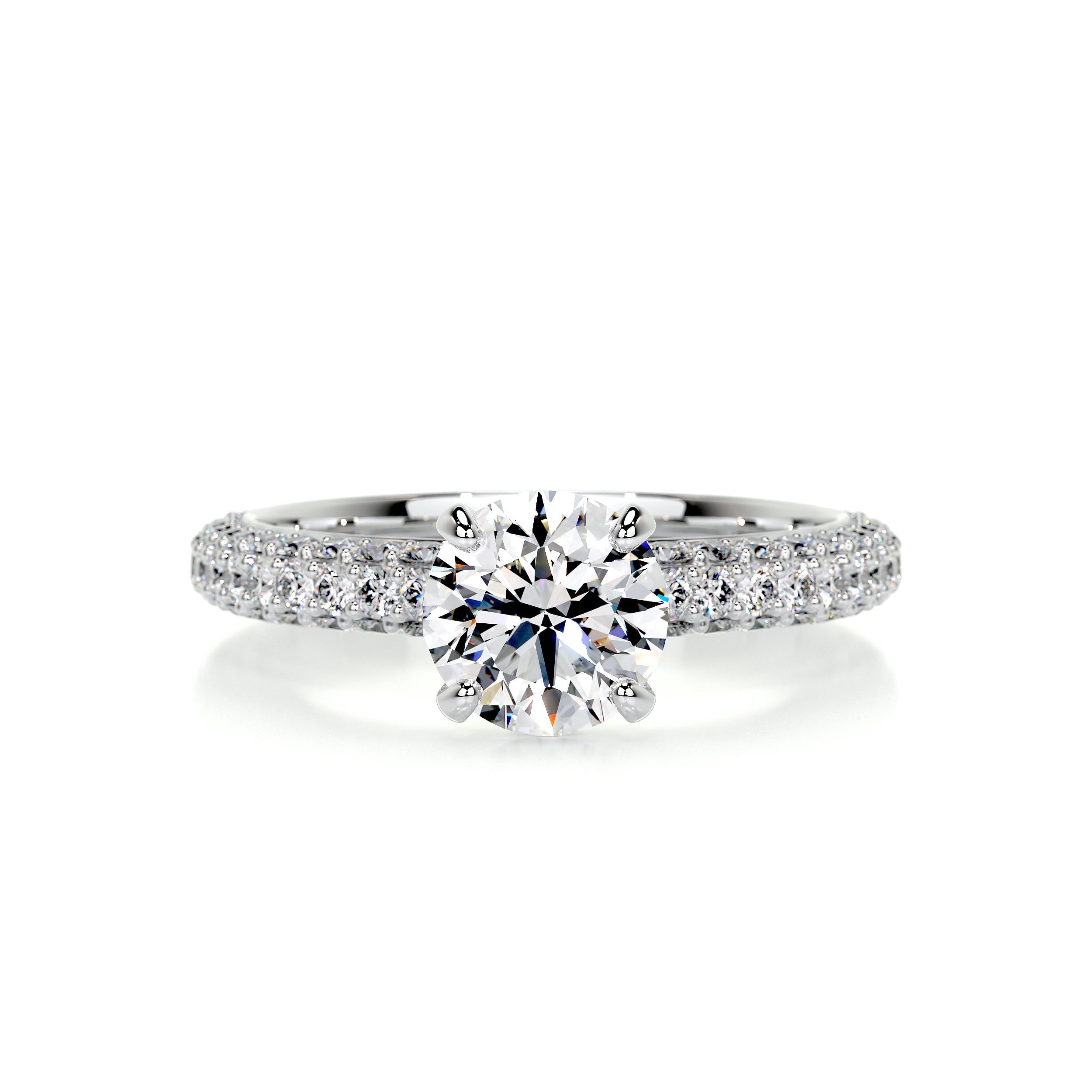 Alor Jewel Wedding Ring - Round Cut Brilliant 1.9 Ct Moissanite Ring ...