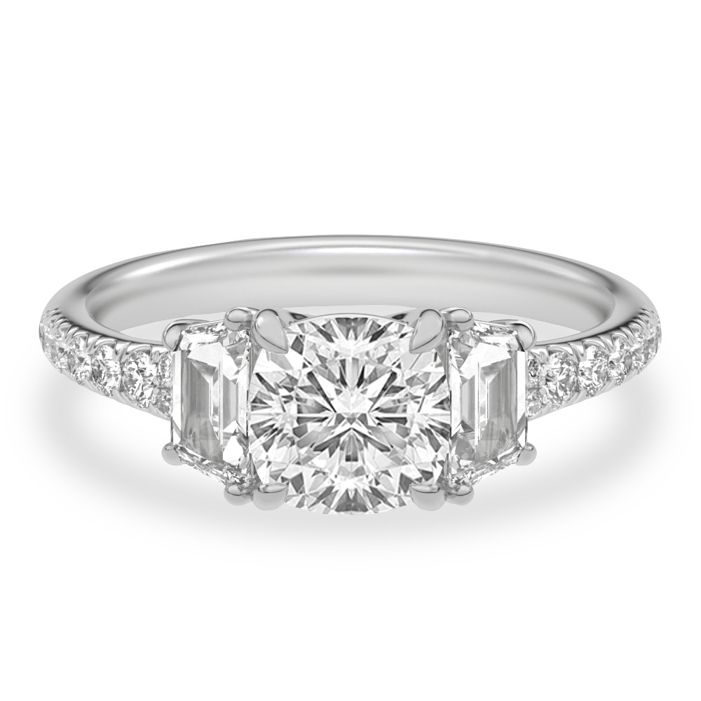 Alor Jewelry 1.9 Ct Cushion Cut Diamond Engagement Rings - Moissanite ...