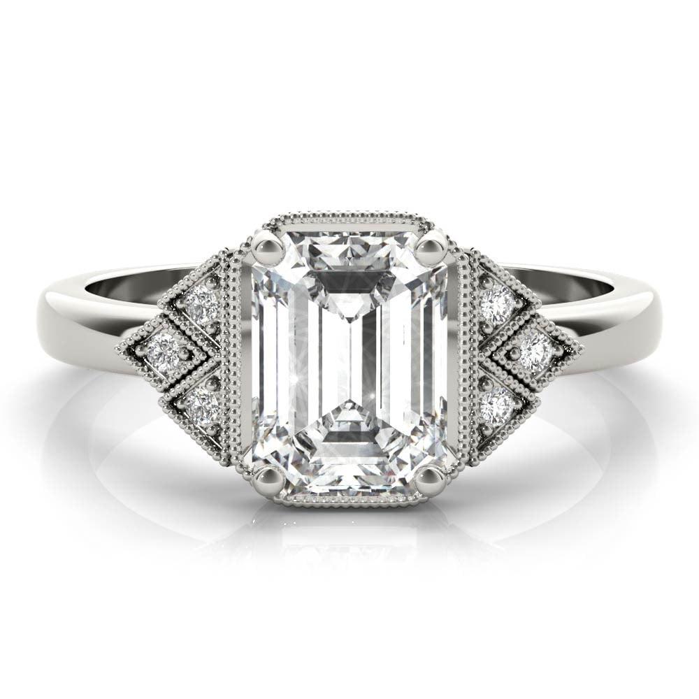 Alor Jewelry 1 9 Ct Emerald Cut Moissanite Engagement Ring Vintage alor-jewelry-1-9-ct-emerald-cut-moissanite-engagement-ring-vintage