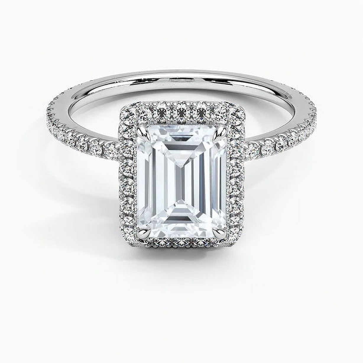Alor Jewelry Handmade Wedding Ring with Moissanite - 1.9 Ct Emerald Cut ...