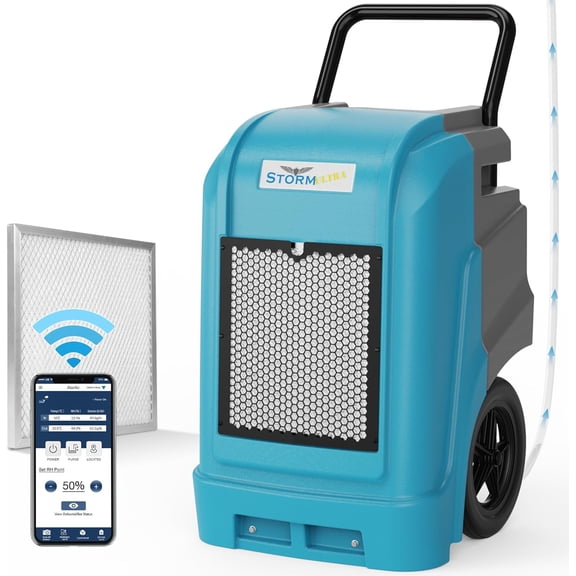 AlorAir 190PPD Commercial Dehumidifier with Pump & Drain Hose, APP Control Smart WiFi Industrial Dehumidifier for Home, Basements, Garages, Job Sites, 5 Years Limited Warranty