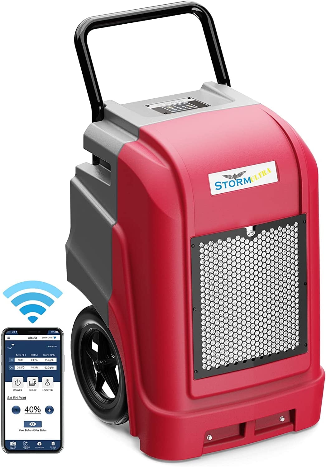 ALORAIR Smart WiFi Commercial Dehumidifier 190 PPD with Pump, Industrial Dehumidifiers Large Capacity for Basements, Garages & Job Sites, 5 Years Limited Warranty