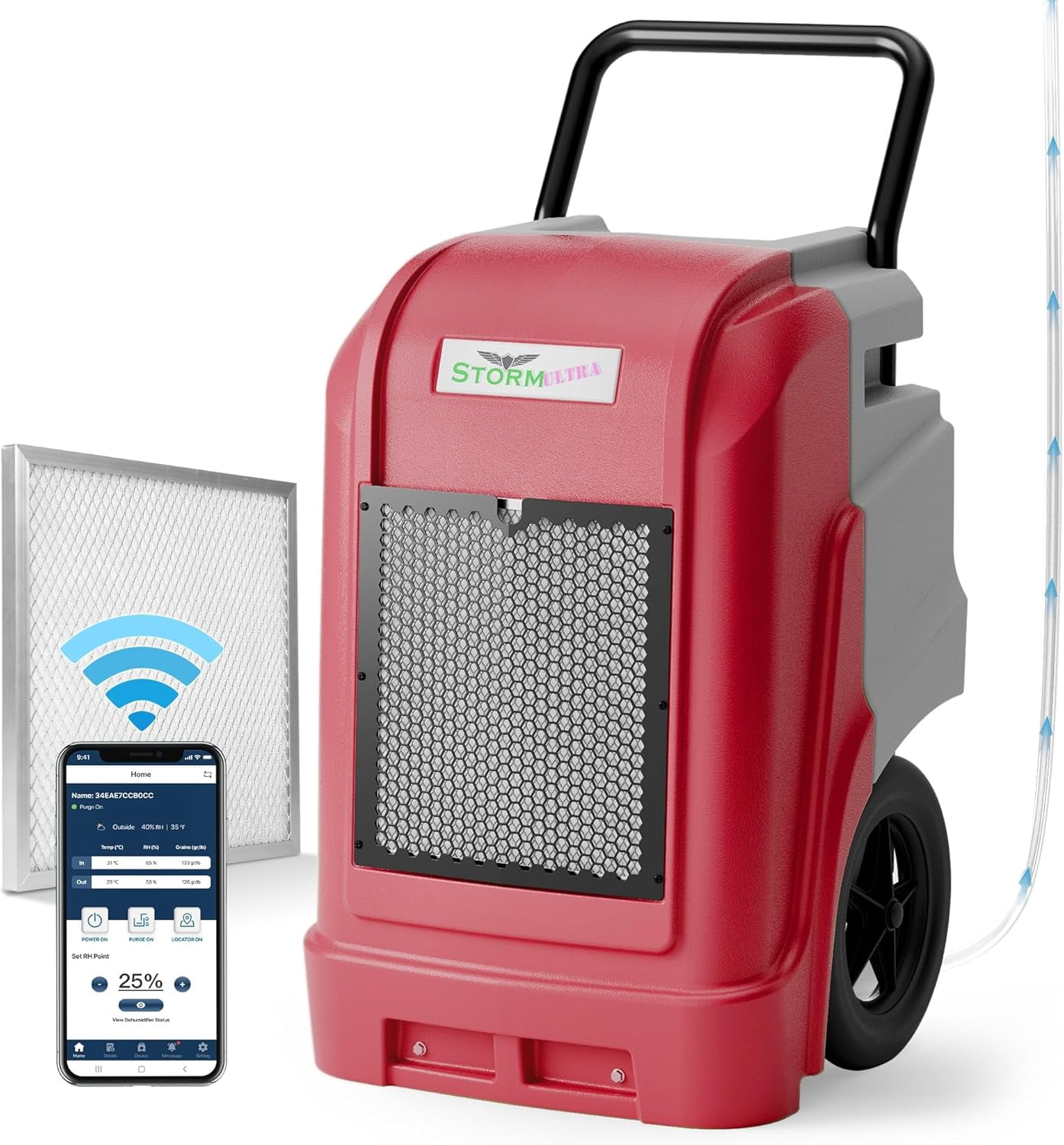 ALORAIR Smart WiFi Commercial Dehumidifier 190 PPD with Pump, Industrial Dehumidifiers Large Capacity for Basements, Garages & Job Sites, 5 Years Limited Warranty