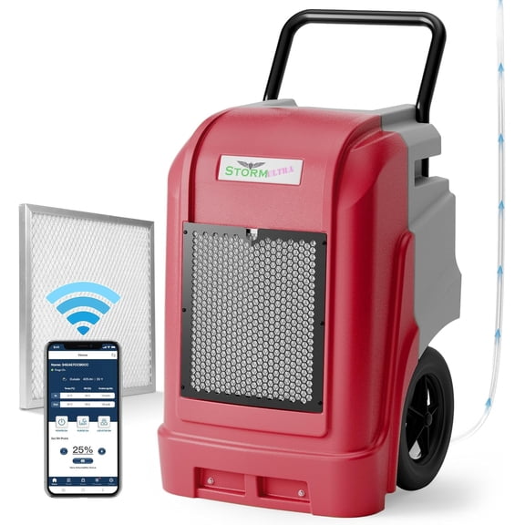 ALORAIR Smart WiFi Commercial Dehumidifier 190 PPD with Pump, Industrial Dehumidifiers Large Capacity for Basements, Garages & Job Sites, 5 Years Limited Warranty