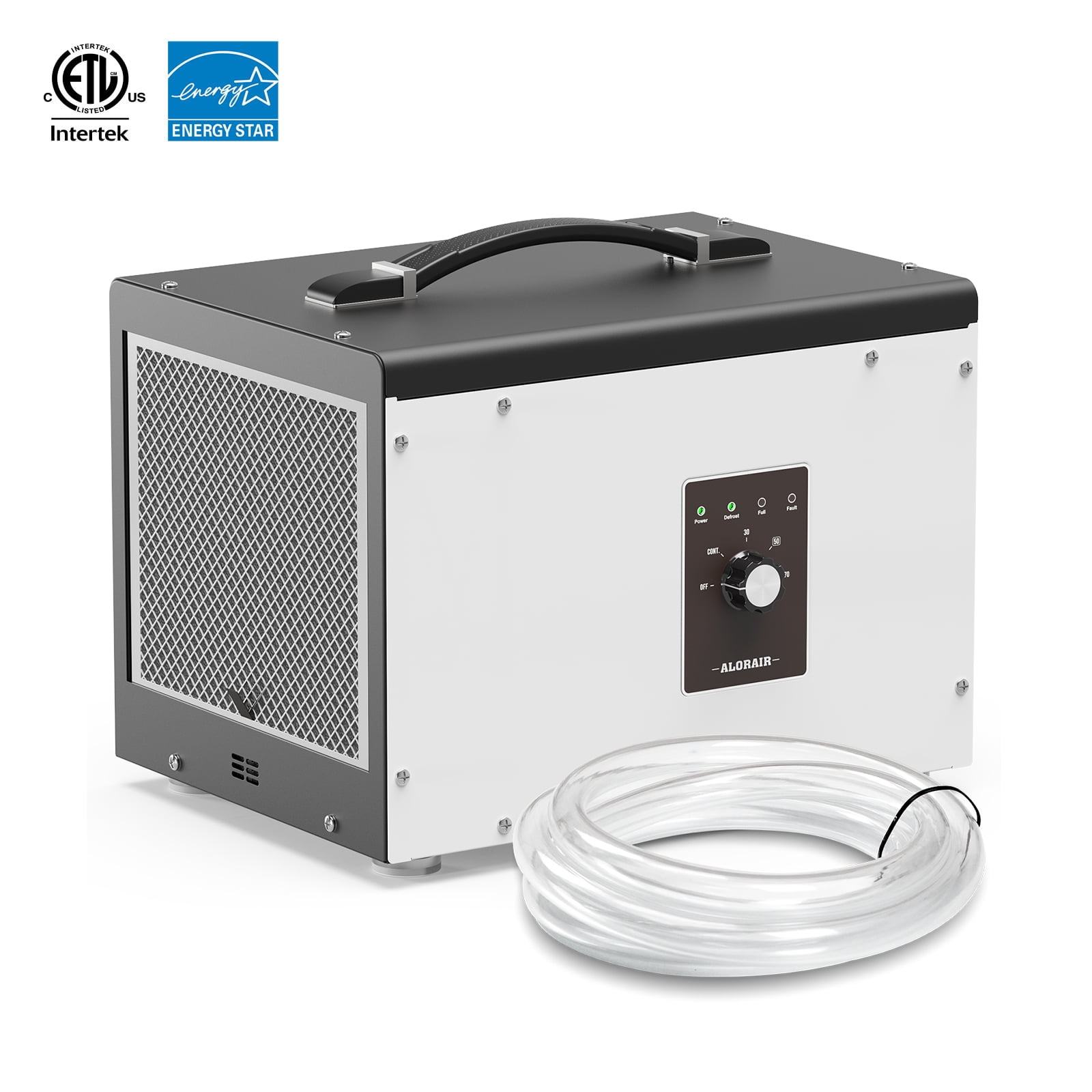 ALORAIR 70 PPD Crawl Space Dehumidifier, Energy Star Crawlspace Dehumidifiers Commercial Dehu for Home and Basements, Compact, Portable, Auto Defrost, Memory Starting, cETL