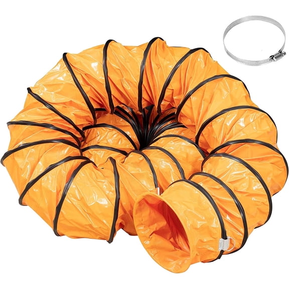 ALORAIR 8" PVC Flexible Duct Hose for CleanShield HEPA 550 Air Scrubber and PureAiro HEPA Max 770/870/970, Easy Storage (8 Inch x 16.4 Feet, Outlet)