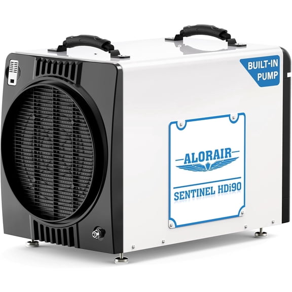 ALORAIR Duct-able Version Basement/Crawl Space Dehumidifiers 198 PPD Commercial Industrial Dehumidifier with Pump and Drain Hose, Auto Defrosting,Up to 2,600 sq.ft