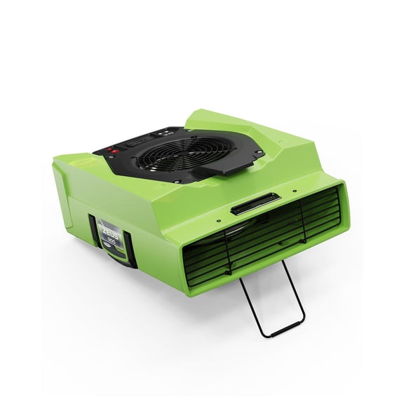 ALORAIR Zeus 900 Air Mover Commercial Blower for Carpets, Walls, Plumbing Use, Variable Speed Floor Blower Fan, 950 CFM with 1.8 Amps, Circuit Breaker Protection,on-Board Duplex GFCI, Green