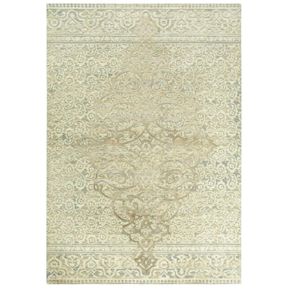 Alora Decor Essential 10' x 13' Medallion/Scroll Beige/Ivory Hybrid Area Rug
