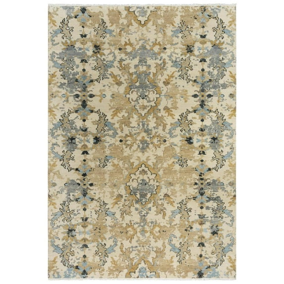 Alora Decor Abby 10' x 14' Beige/Brown/Blue/Gray Hand Knotted Area Rug