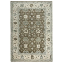 Alora Decor Abby 10' x 14' Traditional Brown/Blue/Brown Hand Knotted Area Rug
