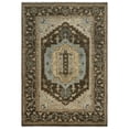 thumbnail image 1 of Alora Decor Abby 6' x 9' Traditional Dk. Brown/Brown/Blue Hand Knotted Area Rug, 1 of 4