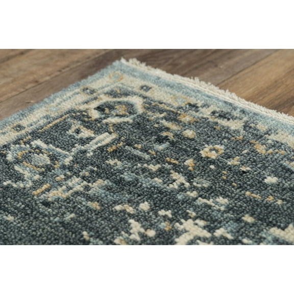 Alora Decor Abby 8' x 10' Traditional Blue/Blue Hand Knotted Area Rug
