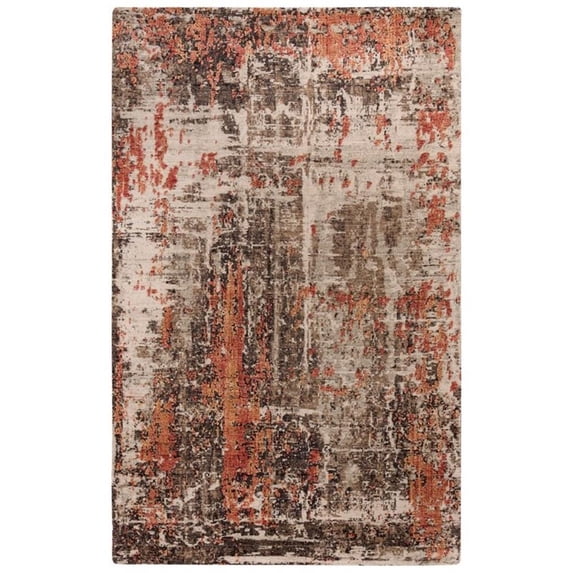 Alora Decor Alure 8' x 10' Abstract Brown/Beige/Apricot Hybrid Area Rug