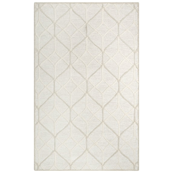 Alora Decor Ava Beige 5'X7'6" Tufted Wool Rug