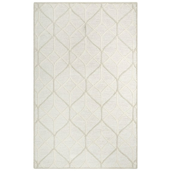 Alora Decor Ava Beige 7'9"X9'9" Tufted Wool Rug