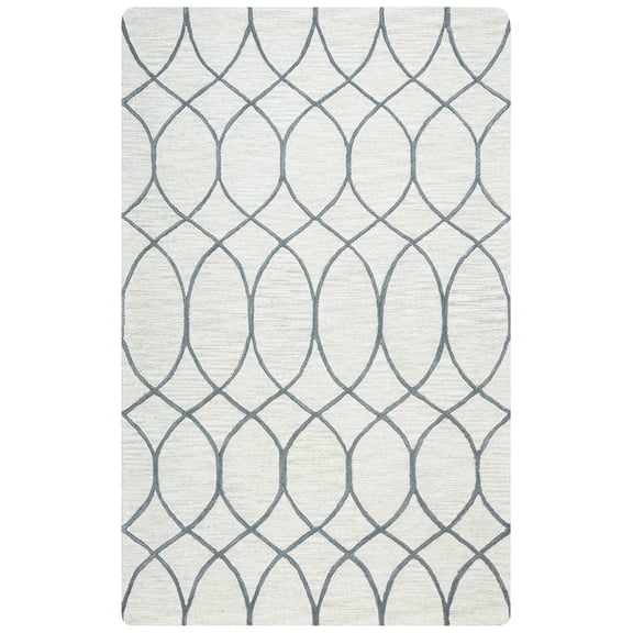Alora Decor Berlin 10' x 14' Trellis Khaki/Gray/Rust/Blue Hand-Tufted Area Rug