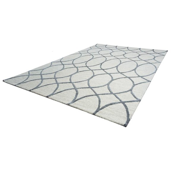 Alora Decor Berlin 8' x 10' Trellis Khaki/Gray/Rust/Blue Hand-Tufted Area Rug