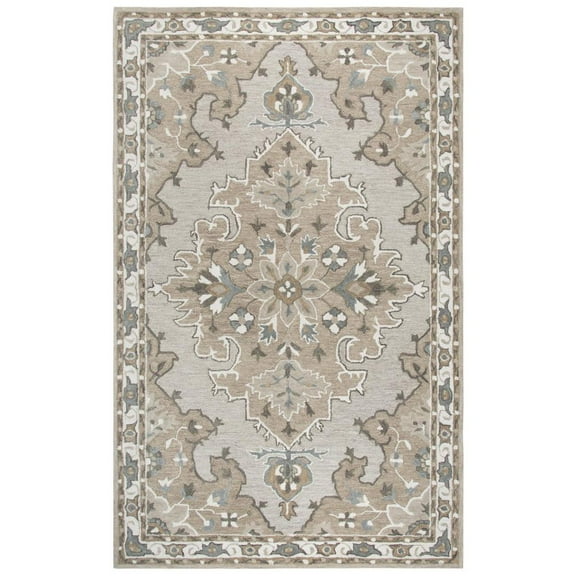 Alora Decor Cascade 8' x 10' Medallion Tan/Dk Tan/Taupe/Gray/Ivory Area Rug