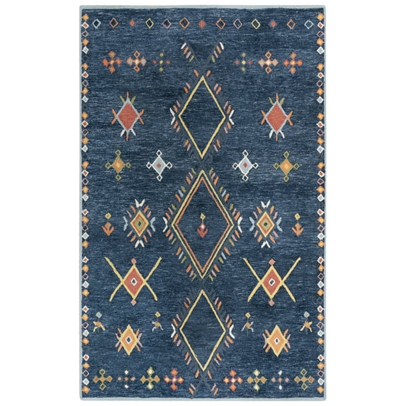 Alora Decor Catawba Blue 5'X7'6" Tufted Wool/Poly Rug