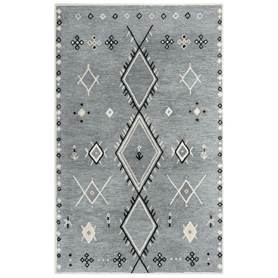 Alora Decor Catawba Gray 5'X7'6" Tufted Wool/Poly Rug