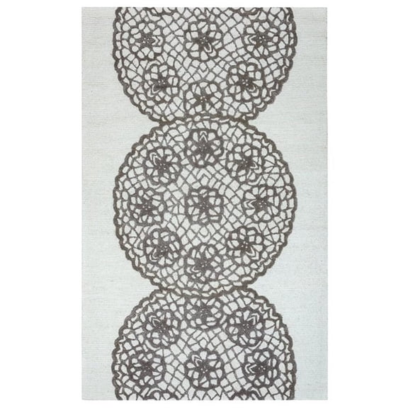 Alora Decor Charming 6'6" x 9'6" Grey/Gray/Rust/Blue Hand-Tufted Area Rug