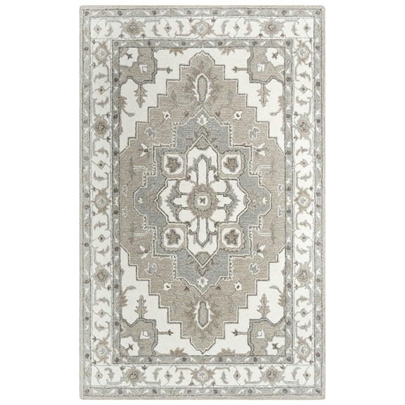Alora Decor Conley Beige  5'X7'6" Tufted Wool Rug