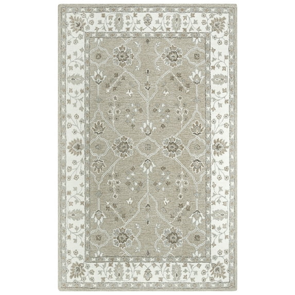 Alora Decor Conley Beige 5'X7'6" Tufted Wool Rug