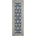 thumbnail image 1 of Alora Decor Crypt 2'6" x 8' Border Blue/Ivory Hand-Tufted Area Rug, 1 of 3