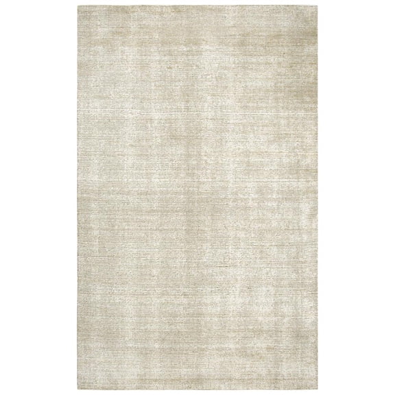 Alora Decor Demure 5' x 8' Solid Beige/Beige Hand-Loomed Area Rug
