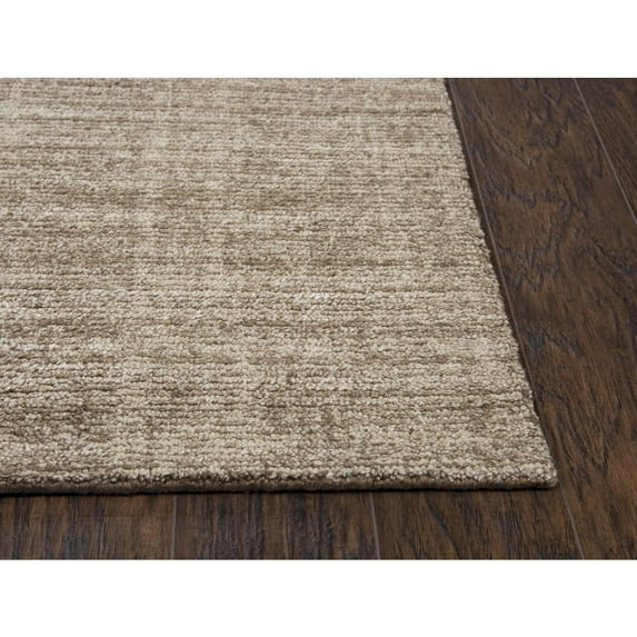 Alora Decor Demure 5' x 8' Solid Lt. Brown/Beige Hand-Loomed Area Rug