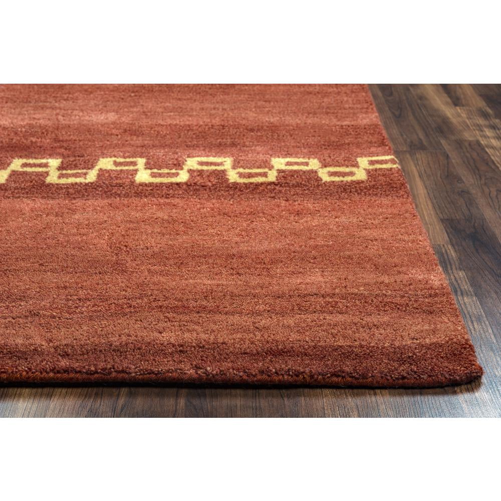 Desert Red Hand-Tufted Wool Southwestern Area Rug