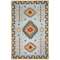 thumbnail image 1 of Alora Decor Durango 5' x 8' Southwest/Tribal Lt. Blue/Multi Hand-Tufted Area Rug, 1 of 5