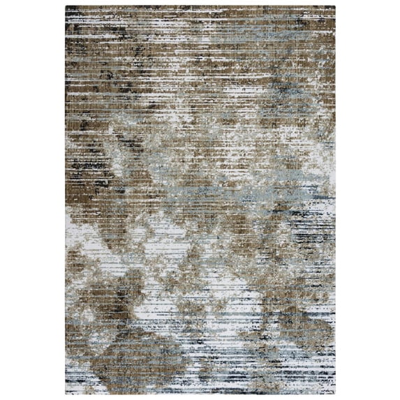 Alora Decor Elect 8' x 10' Beige/Blue/Brown Power-Loomed/Hybrid Area Rug