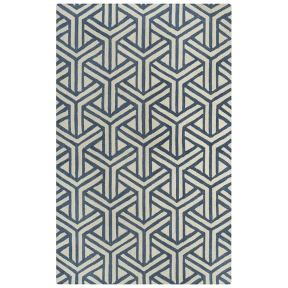 Alora Decor Ellis Blue 7'9"X9'9" Tufted Wool Rug