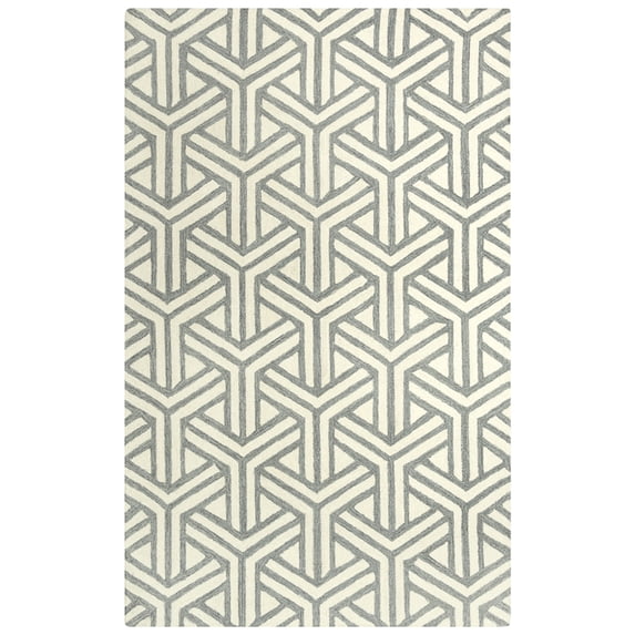 Alora Decor Ellis Gray 5'X7'6" Tufted Wool Rug