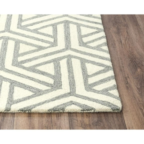 Alora Decor Ellis Gray 5'X7'6" Tufted Wool Rug
