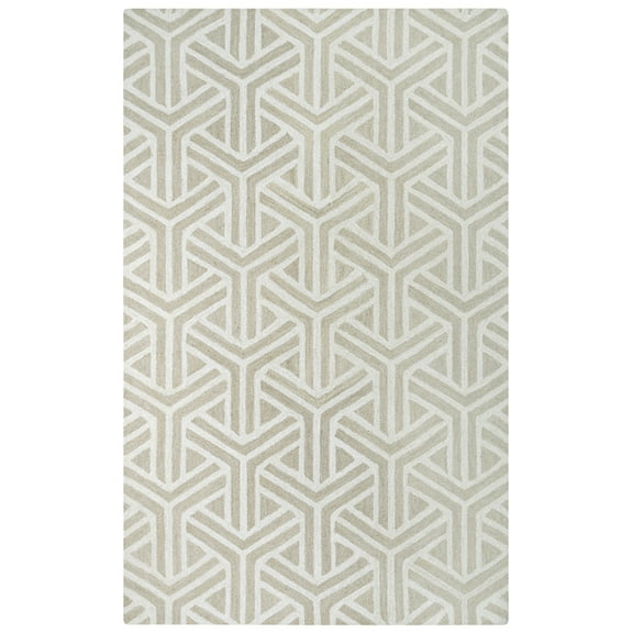 Alora Decor Ellis Ivory 5'X7'6" Tufted Wool Rug