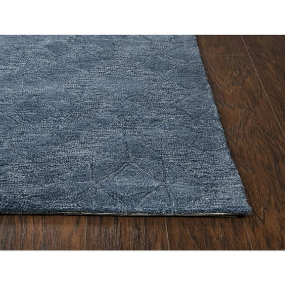 Alora Decor Emerson 5' x 8' Diamond Blue/Gray/Rust/Blue Hand-Tufted Area Rug