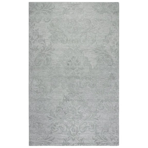 Alora Decor Emerson 9' x 12' Damask Grey/Gray/Rust/Blue Hand-Tufted Area Rug