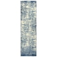 thumbnail image 1 of Alora Decor Essential 2'6" x 8' Abstract Blue/Ivory Hybrid Area Rug, 1 of 3