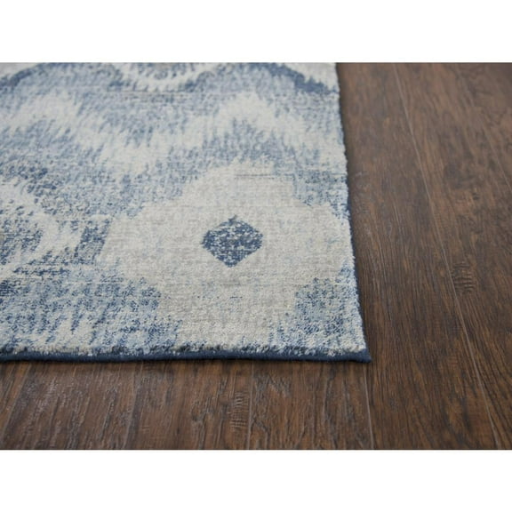 Alora Decor Euphoria 10' x 13' Chevron iKat Lt. Gray/Gray/Rust/Blue Hybrid Rug