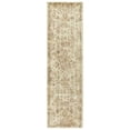 thumbnail image 1 of Alora Decor Euphoria 2'6" x 8' Medallion Distress Beige/Brown/Rust Hybrid Rug, 1 of 9