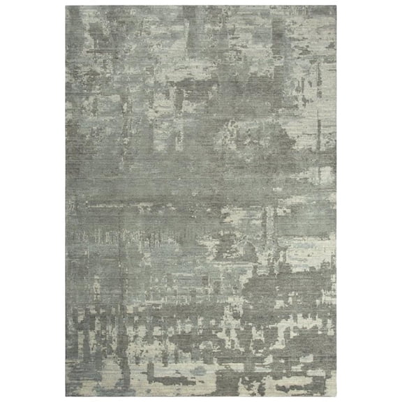 Alora Decor Euphoria 3' x 5' Abstract Gray/Gray/Rust/Blue Hybrid Area Rug