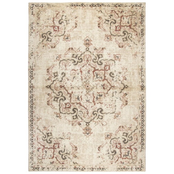 Alora Decor Euphoria 8' x 10' Distress Beige/Gray/Rust/Blue Hybrid Area Rug