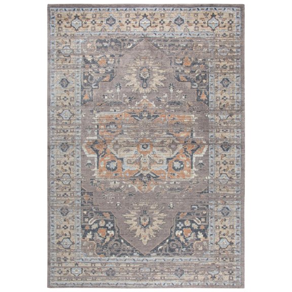 Alora Decor Euphoria 8' x 10' Distress Gray/Gray/Rust/Blue Hybrid Area Rug