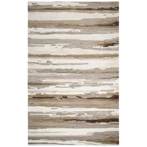 Alora Decor Flare 10' x 13' Abstract Tan/Beige/Brown Hand-Tufted Area Rug